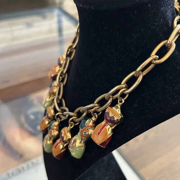 Rare Vintage Jean Paul Gaultier Statement “Corsets” Charm Necklace - Picture 8 of 12